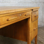 Large Vintage Oak School Teachers Desk
