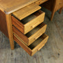 Large Vintage Oak School Teachers Desk