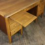 Large Vintage Oak School Teachers Desk