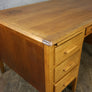 Large Vintage Oak School Teachers Desk