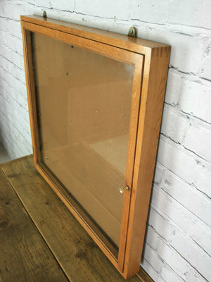 Vintage Oak Post Office Display Cabinet Frame