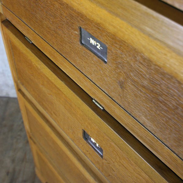 Mid Century Oak Solicitors Storage Cabinet #1