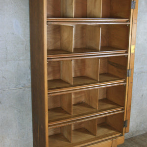 Mid Century Oak Solicitors Storage Cabinet #1
