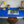 Reclaimed Hairpin Desk / Table - Blue Top/White Legs