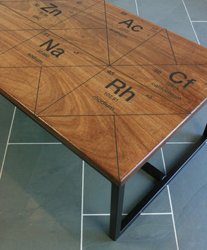 *LIMITED EDITION* 'The Harnall – Periodic Table' - Breaking Bad inspired Iroko Coffee Table