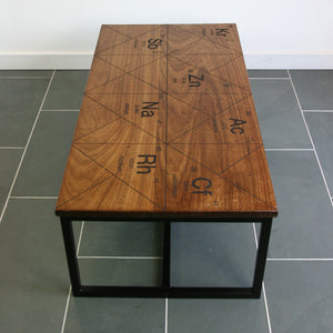*LIMITED EDITION* 'The Harnall – Periodic Table' - Breaking Bad inspired Iroko Coffee Table