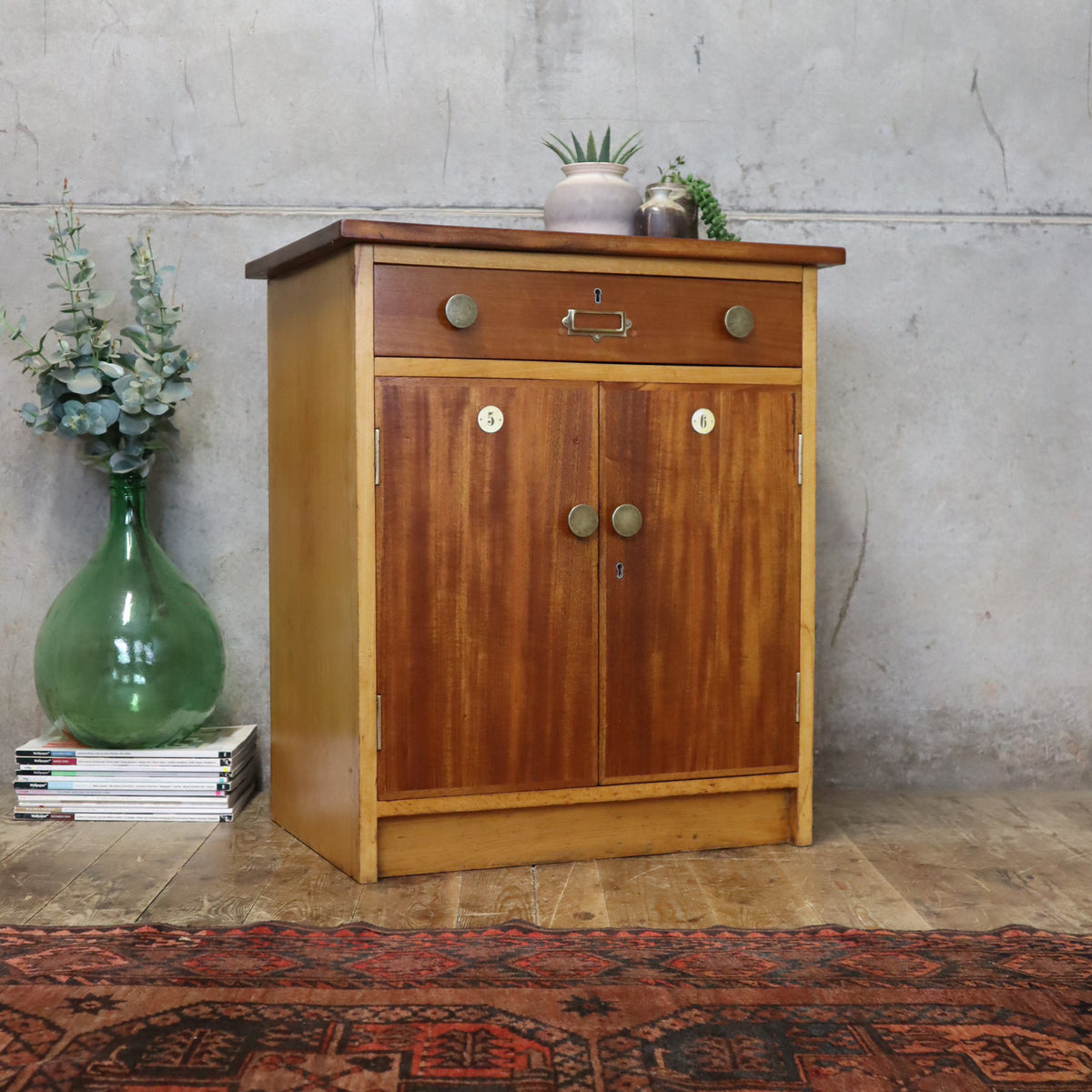 Vintage School Single Laboratory Cabinet - 1709d – Mustard Vintage