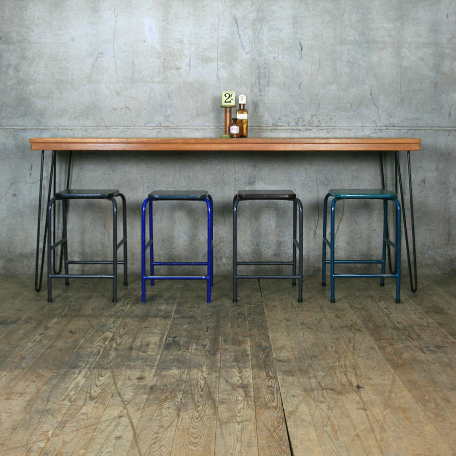 *NEW* Reclaimed Teak Breakfast/Bar Height Table with Hairpin Legs