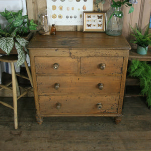 vintage_rustic_antique_pine_country_chest_of_drawers
