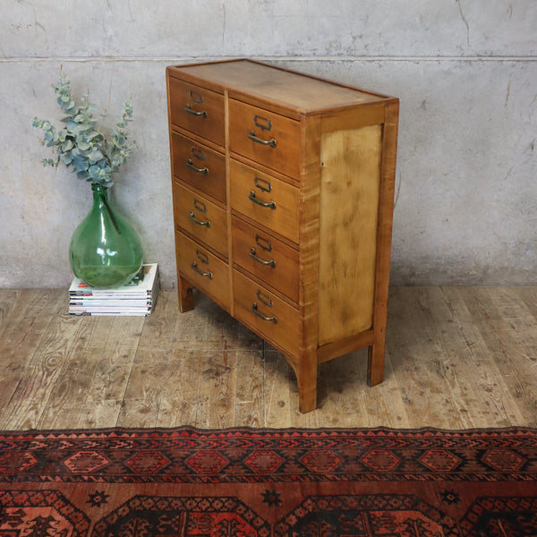 vintage_rustic_beech_school_chest_drawers