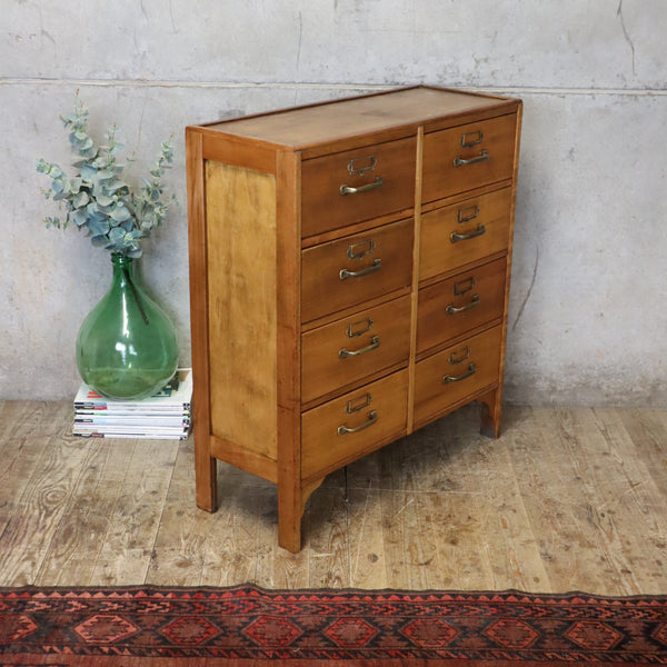 vintage_rustic_beech_school_chest_drawers