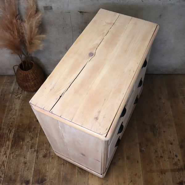 vintage_rustic_bleached_pine_chest_of_drawers