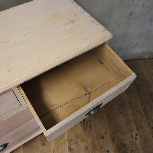 vintage_rustic_bleached_pine_chest_of_drawers