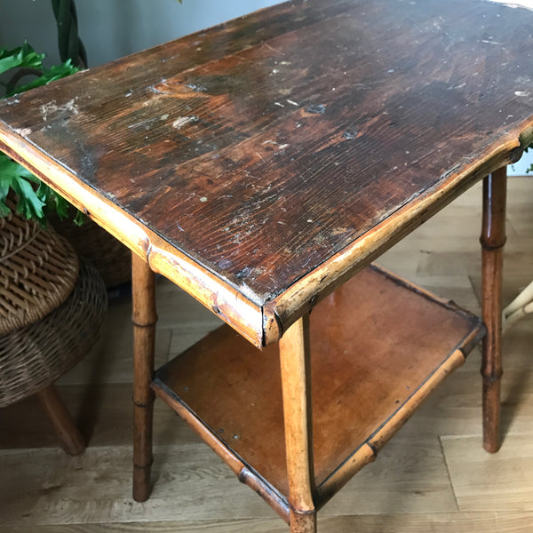 vintage_rustic_boho_bamboo_cane_side_lamp_table