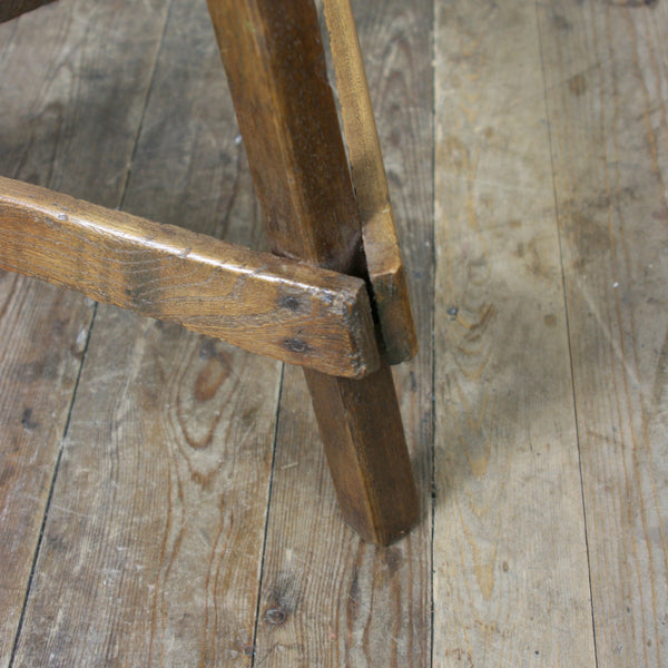 Rare Vintage Rustic Elm Industrial Silversmith / Engineers / Machinist / Draftsman Stool or Chair