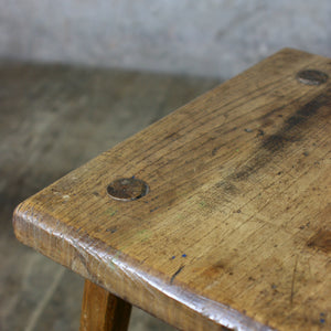 Rare Vintage Rustic Elm Industrial Silversmith / Engineers / Machinist / Draftsman Stool or Chair