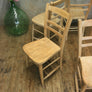 Set of Six Vintage Rustic Chairs #1502m