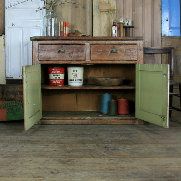Vintage Rustic Pine Storage Cupboard