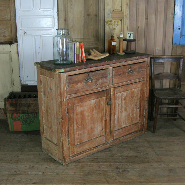 Vintage Rustic Pine Storage Cupboard
