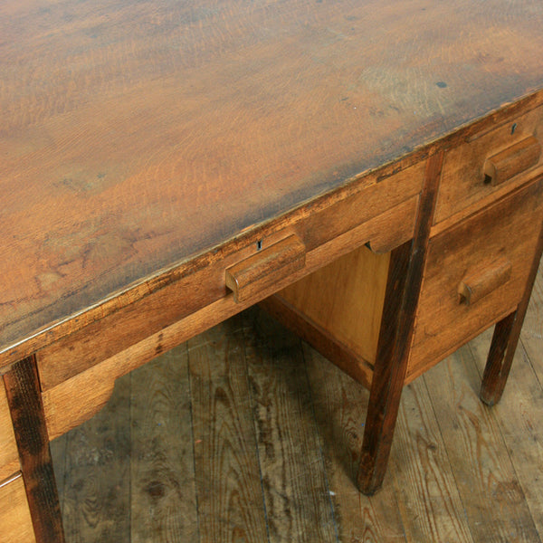 Vintage Oak School Teachers Desk