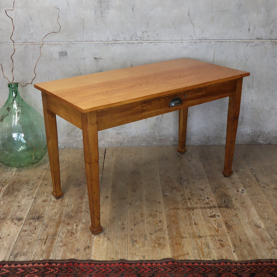 Vintage Rustic Oak Library Desk / Table - 0303c – Mustard Vintage