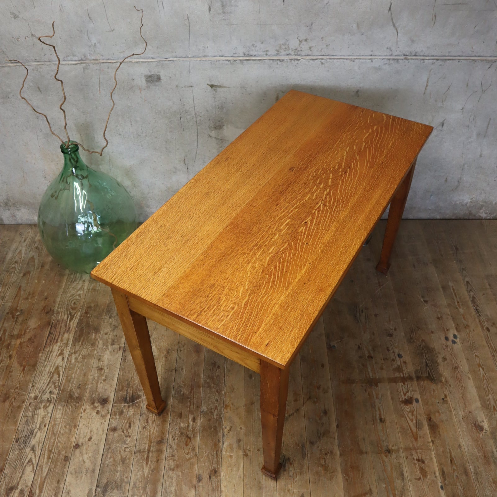 Vintage Rustic Oak Library Desk / Table - 0303c – Mustard Vintage