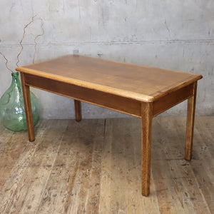 Mid Century Rustic Oak Abbess Desk - 2402e