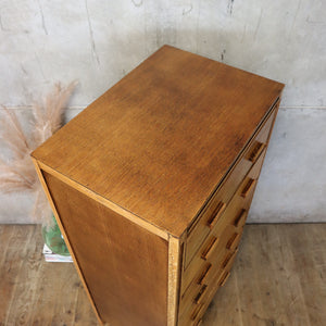 vintage_rustic_mid_century_oak_tallboy_drawers