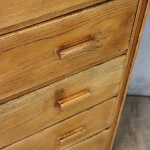 vintage_rustic_mid_century_oak_tallboy_drawers
