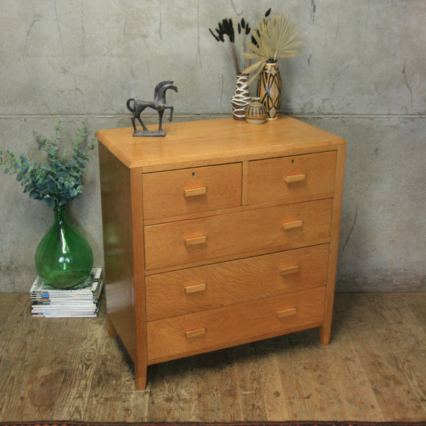 vintage_rustic_oak_chest_of_drawers