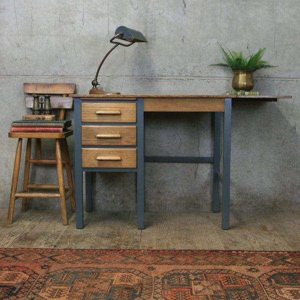 vintage_rustic_oak_f&b_painted_school_desk