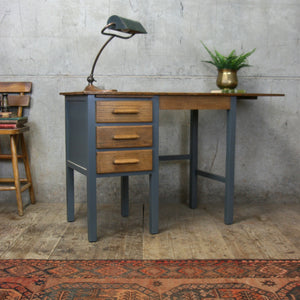 vintage_rustic_oak_f&b_painted_school_desk