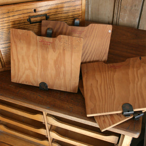 Vintage Oak Filing Drawers