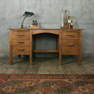 vintage_rustic_oak_pedestal_desk_school.3