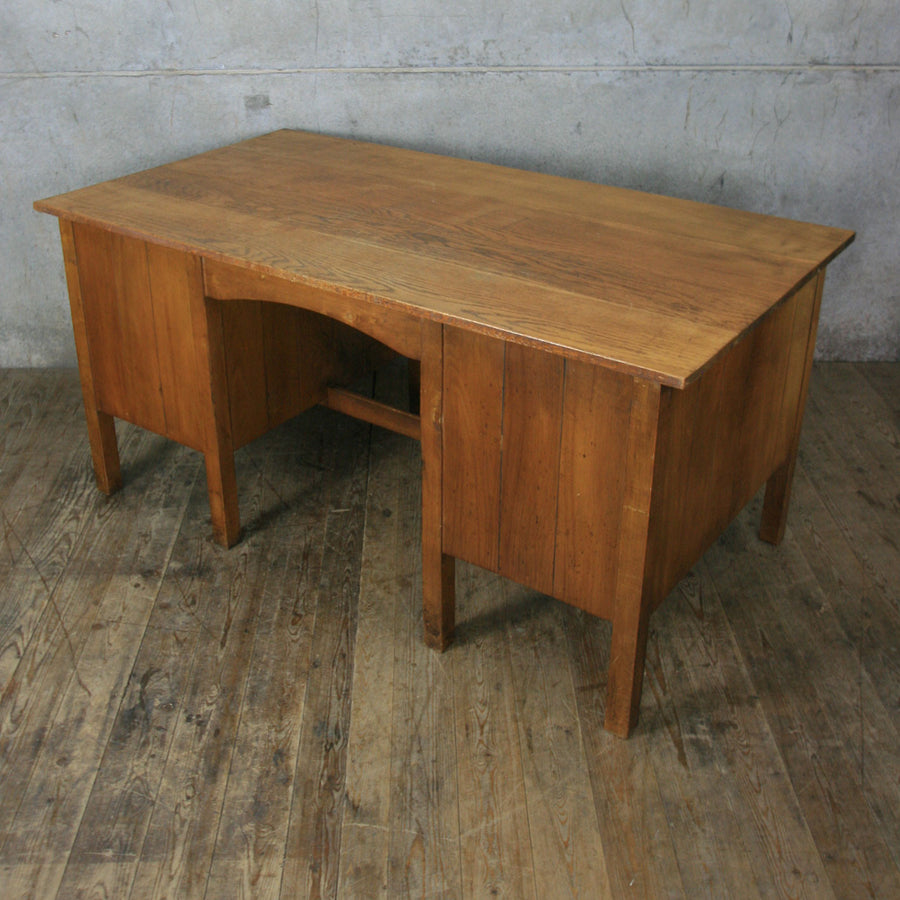 vintage_rustic_oak_pedestal_desk_school.9
