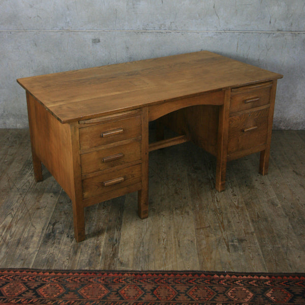 vintage_rustic_oak_pedestal_desk_school.7