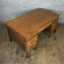 Large Vintage Oak School Teachers Desk