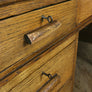 Large Vintage Oak School Teachers Desk