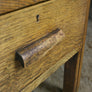 Large Vintage Oak School Teachers Desk