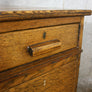 Large Vintage Oak School Teachers Desk
