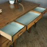 Large Vintage Oak School Teachers Desk