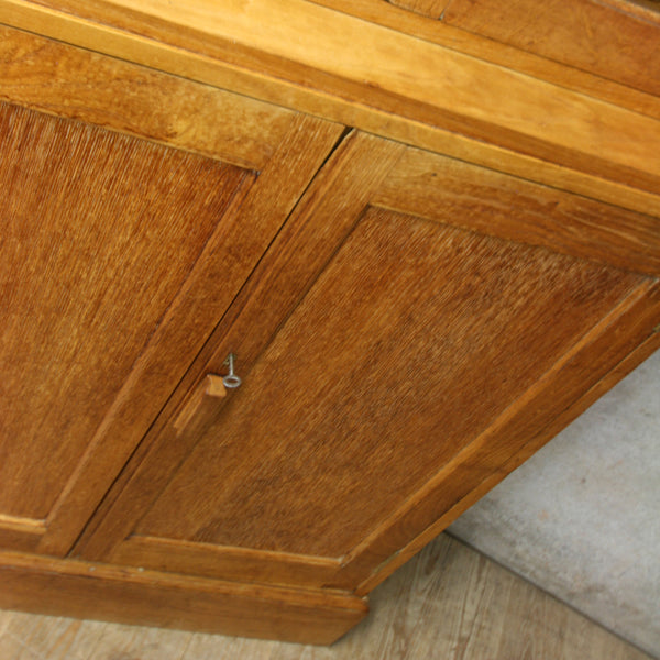 vintage_rustic_oak_school_kitchen_cupboard_cabinet