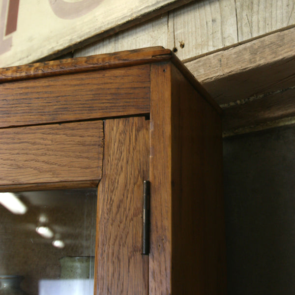 vintage_rustic_oak_school_kitchen_cupboard_cabinet