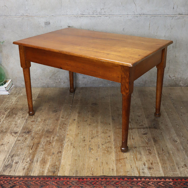 Vintage Rustic Oak Library School Desk - 1504e