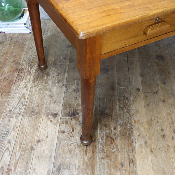 Vintage Rustic Oak Library School Desk - 1504e