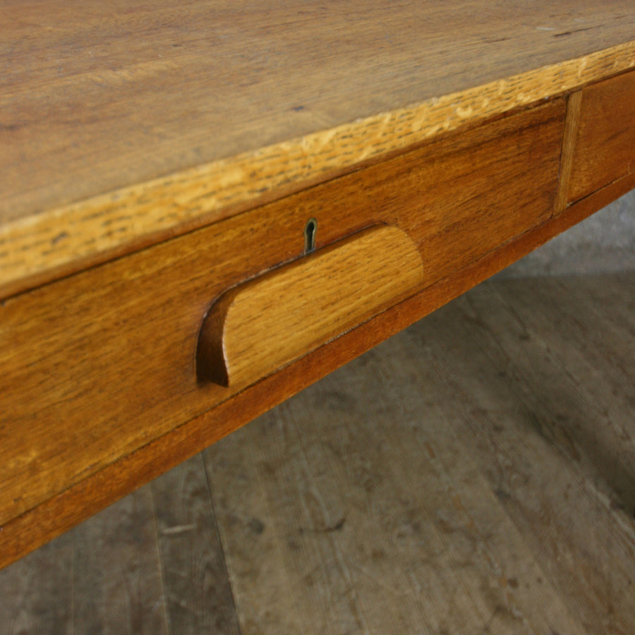 Vintage Rustic Oak Solicitors Desk