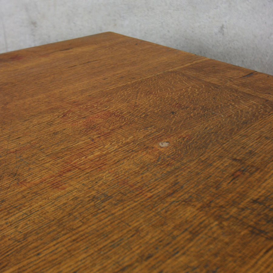 Vintage Rustic Oak Solicitors Desk