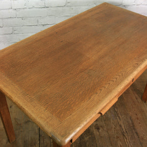 Vintage Rustic Oak School Teachers Desk