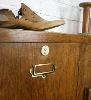 Vintage Industrial Oak School Lockers