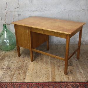 Mid Century Rustic Oak Small Desk - 0604b